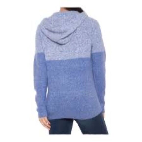 NWOT CUPCAKES & CASHMERE REVOLVE Blue Color Block Snowflake Hoodie Sweater XL - Picture 2 of 6